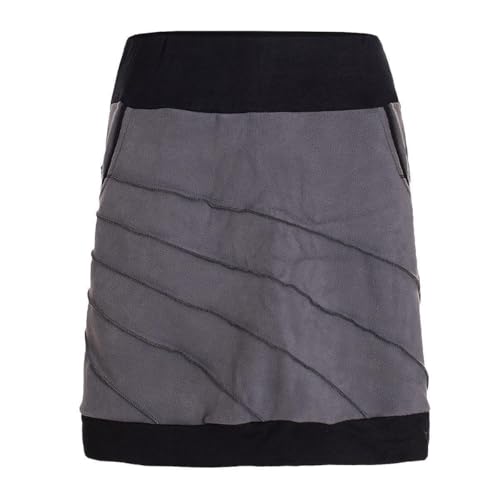 Vishes - Alternative Bekleidung - Thermorock Warmer Damen Winterrock kurz Minirock aus ECO-Fleece grau 42-44 von Vishes