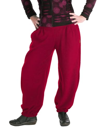 Vishes - Alternative Bekleidung - Warme Damen Hose Winterhose Haremshose Fleecehose Thermohose dunkelrot 44 von Vishes