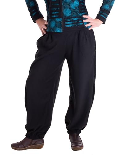 Vishes - Alternative Bekleidung - Warme Damen Hose Winterhose Haremshose Fleecehose Thermohose schwarz 34-38 von Vishes