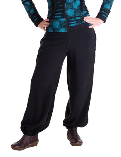 Vishes - Alternative Bekleidung - Warme Damen Hose Winterhose Haremshose Fleecehose Thermohose schwarz 40-44 von Vishes
