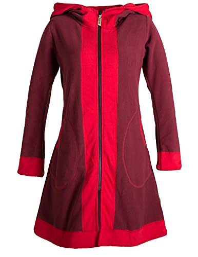 Vishes- Alternative Bekleidung - Weicher Eco Fleecemantel für den Übergang mit großen abgesetztenTaschen dunkelrot 38-40 Vishes- Alternative Bekleidung - Weicher Eco Fleecemantel für den Übergang mit großen abgesetztenTaschen dunkelrot 38-40 von Vishes