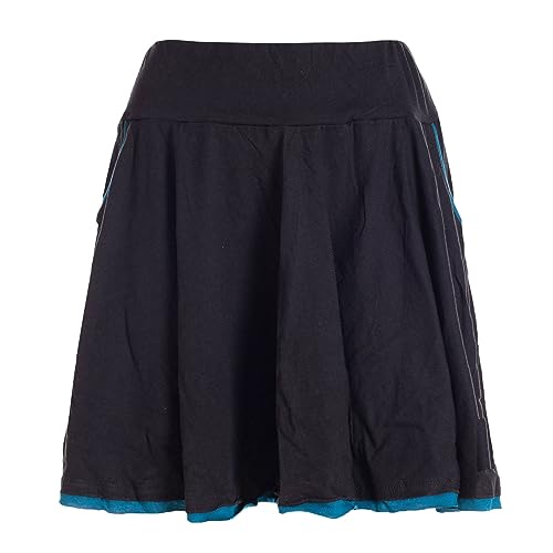 Vishes - Alternative Bekleidung - einfarbiger kurzer Damen-Rock Mini-Rock Tanz-Rock Baumwollrock schwarz 42 von Vishes