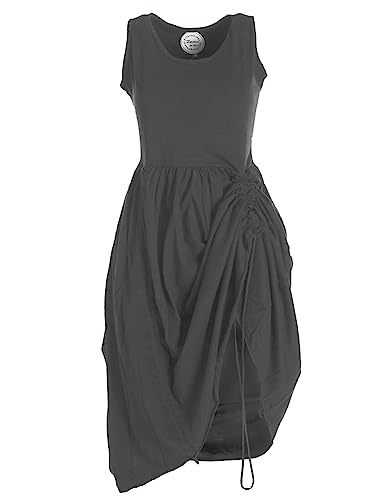 Vishes - Alternative Bekleidung - verstellbares Damen Kleid lang kurzes Sommerkleid Damen Kleider grau 38 von Vishes