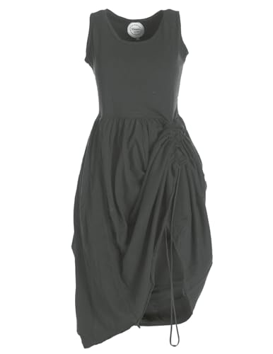 Vishes - Alternative Bekleidung - verstellbares Damen Kleid lang kurzes Sommerkleid Damen Kleider grau 38 von Vishes