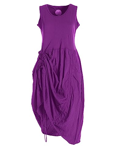 Vishes - Alternative Bekleidung - verstellbares Damen Kleid lang kurzes Sommerkleid Damen Kleider lila 40 von Vishes