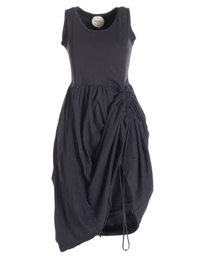 Vishes - Alternative Bekleidung - verstellbares Damen Kleid lang kurzes Sommerkleid Damen Kleider schwarz 44 von Vishes
