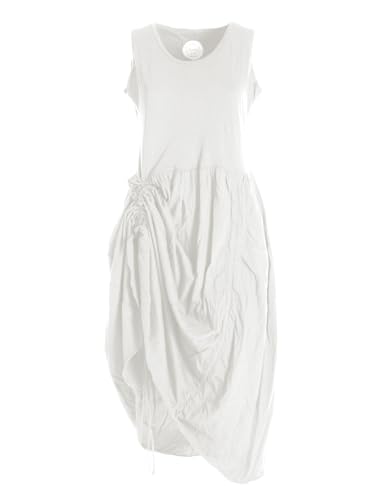 Vishes - Alternative Bekleidung - verstellbares Damen Kleid lang kurzes Sommerkleid Damen Kleider weiß 50 von Vishes