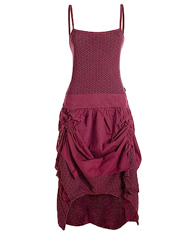 Vishes - Alternative Bekleidung - verstellbares Langes kurzes Sommerkleid Damen Kleider Sommer lang dunkelrot 38 von Vishes