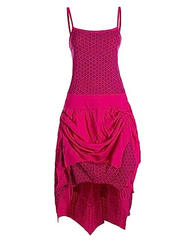 Vishes - Alternative Bekleidung - verstellbares Langes kurzes Sommerkleid Damen Kleider Sommer lang pink 36 von Vishes