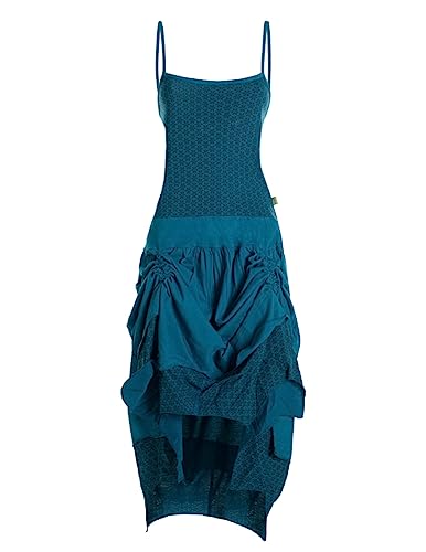 Vishes - Alternative Bekleidung - verstellbares Langes kurzes Sommerkleid Damen Kleider Sommer lang türkis 42 von Vishes