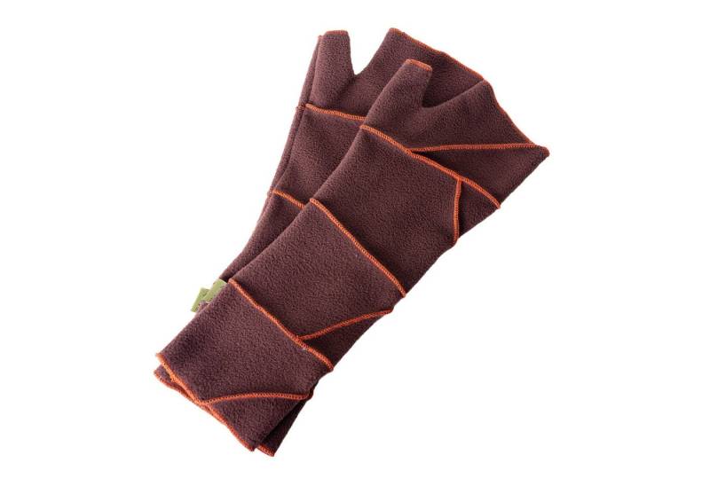 Vishes Armstulpen Warme Patchwork Fleece Handstulpen mit farblich abgesetzten Nähten Alternative Bekleidung, Ethno, Hippie, Retro Style von Vishes