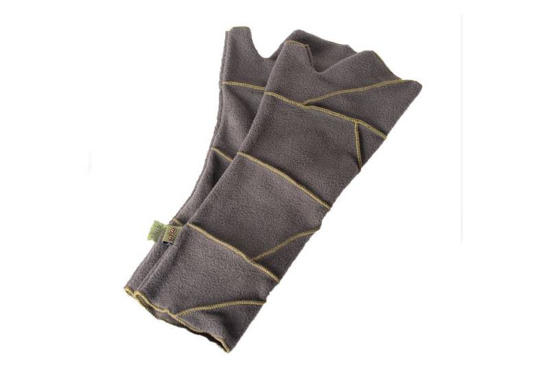 Vishes Armstulpen Warme Patchwork Fleece Handstulpen mit farblich abgesetzten Nähten Alternative Bekleidung, Ethno, Hippie, Retro Style von Vishes