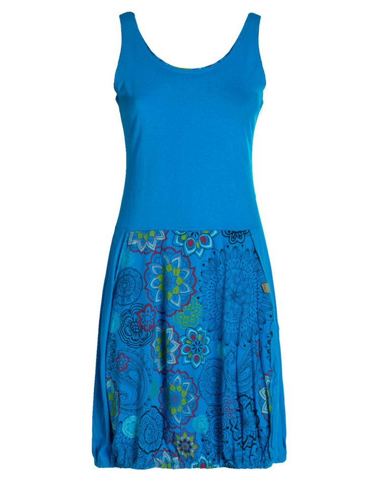 Vishes Ballonkleid Damen Kleid Baumwolle geblümt Ballonkleid ärmellos Alternative Bekleidung, Ethno, Hippie, Retro Style von Vishes