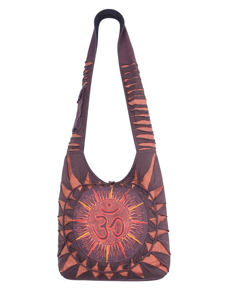 Vishes Beuteltasche Damen Beuteltasche Umhängetasche Stoff Schultertasche Om Cutwork, Alternative Bekleidung, Ethno, Hippie, Retro Style von Vishes