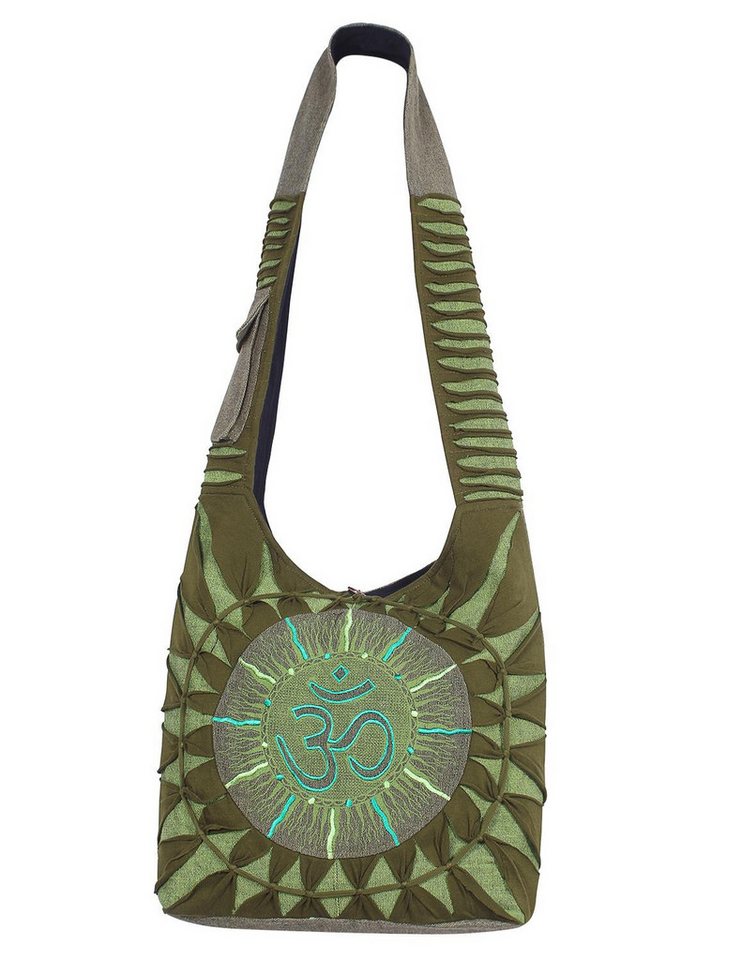 Vishes Beuteltasche Damen Beuteltasche Umhängetasche Stoff Schultertasche Om Cutwork, Alternative Bekleidung, Ethno, Hippie, Retro Style von Vishes