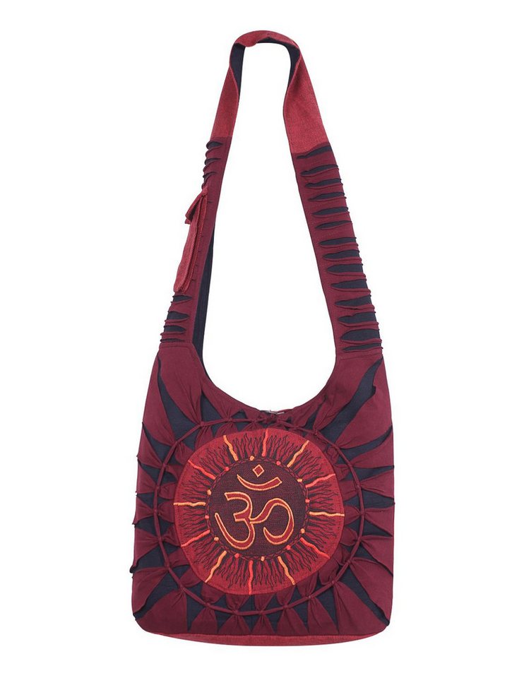 Vishes Beuteltasche Damen Beuteltasche Umhängetasche Stoff Schultertasche Om Cutwork, Alternative Bekleidung, Ethno, Hippie, Retro Style von Vishes