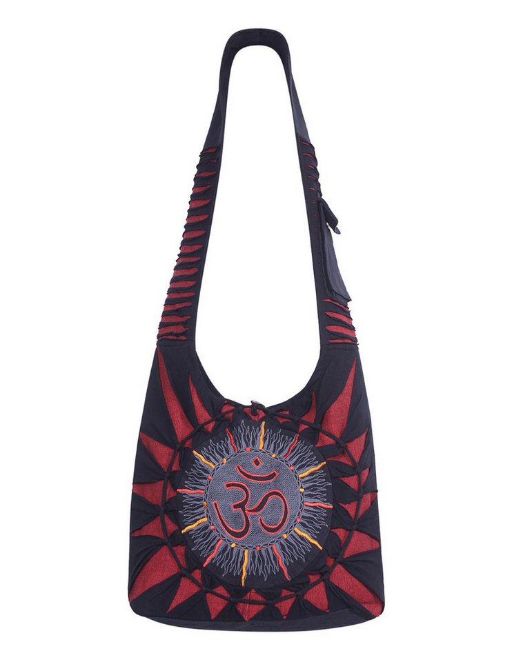 Vishes Beuteltasche Damen Beuteltasche Umhängetasche Stoff Schultertasche Om Cutwork, Alternative Bekleidung, Ethno, Hippie, Retro Style von Vishes