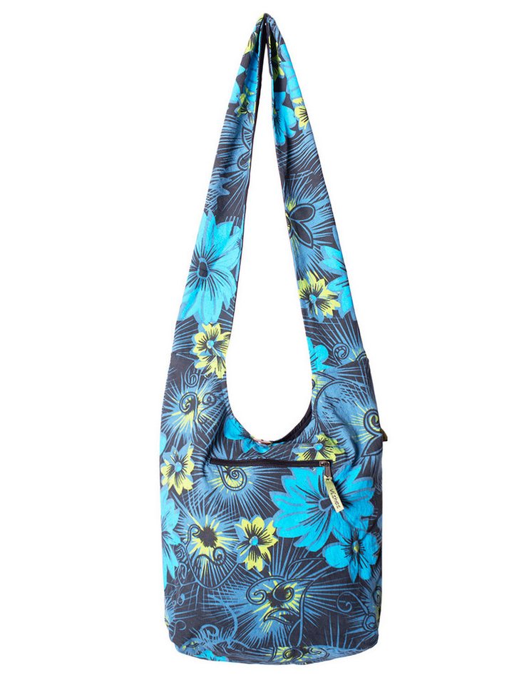 Vishes Beuteltasche Schultertasche Beuteltasche aus Baumwolle Blumen Hippie Tasche, Alternative Bekleidung, Ethno, Hippie, Retro Style von Vishes