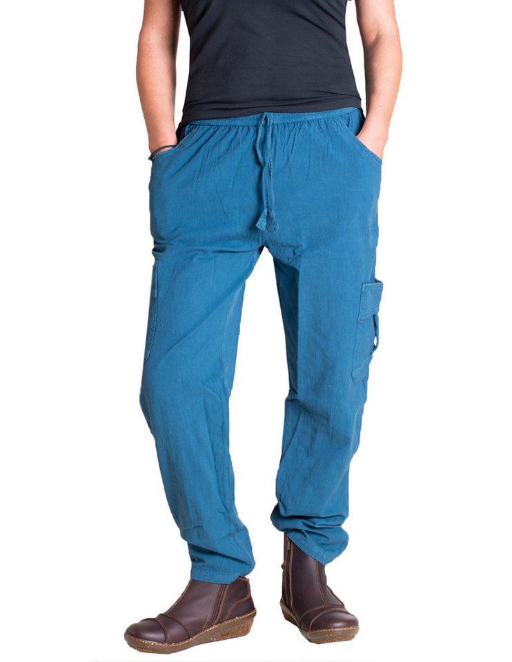 Vishes Cargohose Unisex bequeme Freizeithose mit Gummibund und Taschen Alternative Bekleidung, Ethno, Hippie, Retro Style von Vishes