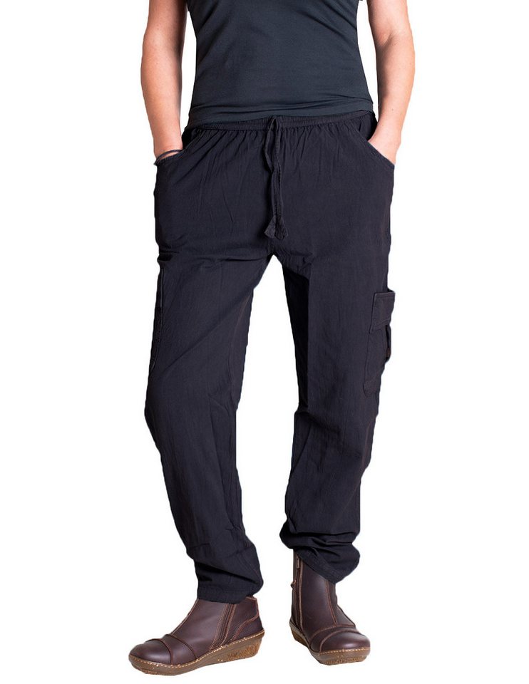 Vishes Cargohose Unisex bequeme Freizeithose mit Gummibund und Taschen Alternative Bekleidung, Ethno, Hippie, Retro Style von Vishes