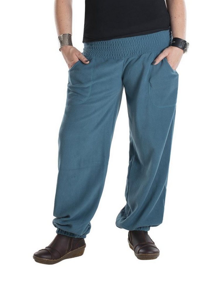 Vishes Fleecehose Warme Winter Thermohose Haremshose aus Fleece Hüfthose, Goa, Hippie Yoga Style von Vishes