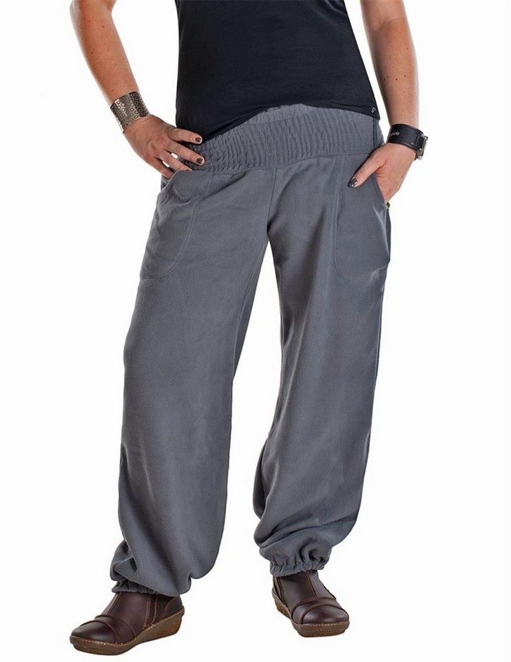 Vishes Fleecehose Warme Winter Thermohose Haremshose aus Fleece Hüfthose, Goa, Hippie Yoga Style von Vishes