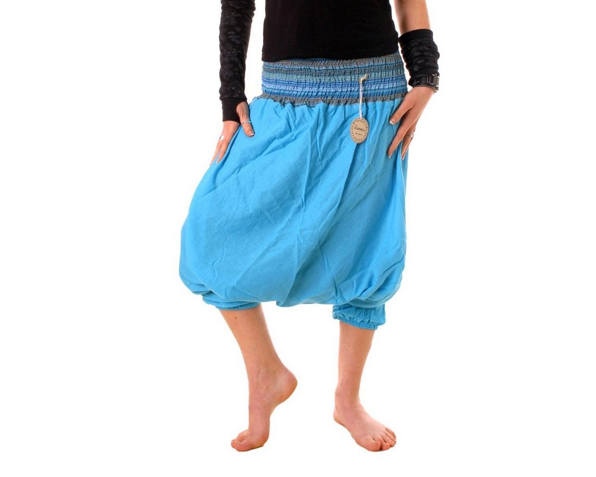 Vishes Haremshose Dreiviertel Haremshose elastischer gesmokter Bund Orientalisch, Yoga, Festival, Hippie Style - auch für Kinder von Vishes