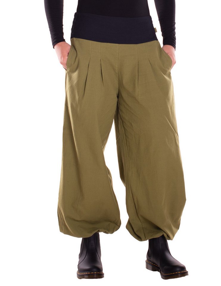 Vishes Haremshose Lange Damen Sommerhose Haremshose Schlupfhose zweifarbig Dehnbund Alternative Bekleidung, Ethno, Hippie, Retro Style von Vishes