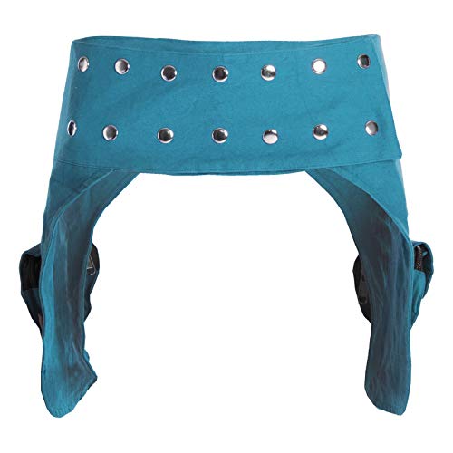 Vishes Hippie Pixie Doppel Holster Hüfttasche Bauchtasche Sidebag Gürtel-Tasche Damen Herren türkis von Vishes