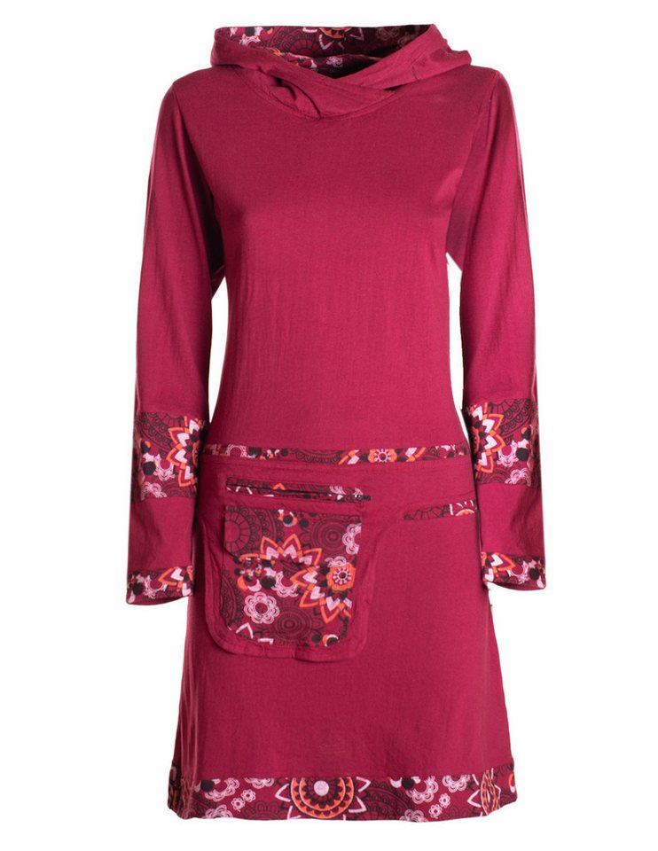 Vishes Jerseykleid Damen mittellanges Kleid Baumwolle Blumen-Muster Hoodie Kleid Tasche Alternative Bekleidung, Ethno, Hippie, Retro Style Vishes Jerseykleid Damen mittellanges Kleid Baumwolle Blumen-Muster Hoodie Kleid Tasche Alternative Bekleidung, Ethno, Hippie, Retro Style von Vishes
