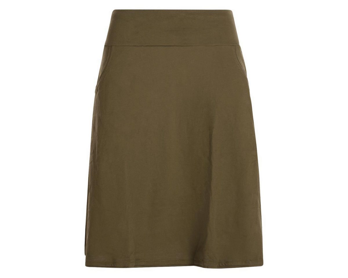 Vishes Jerseyrock Rock Damen Knielang Bio Baumwolle Breiter Bund Jersey Röcke Basic Hippie, Retro Style von Vishes