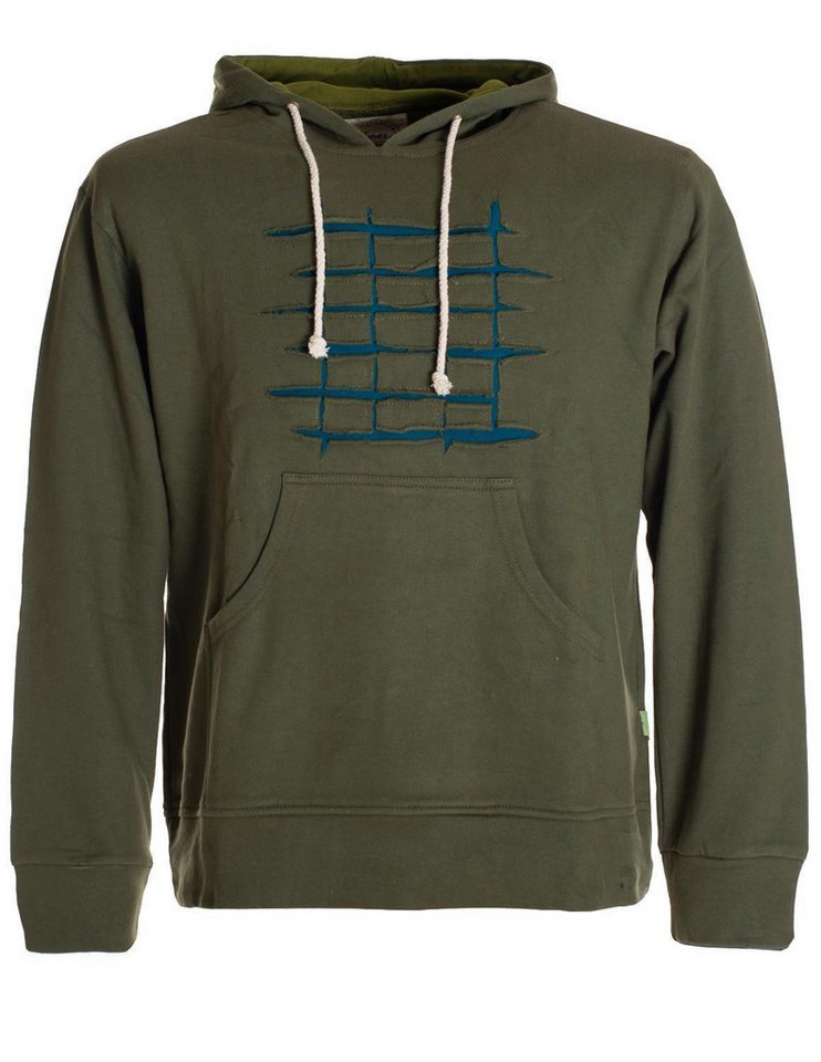 Vishes Kapuzensweatshirt Herren Cutwork Hoodie Sweater Warm Kapuze Kängurutasche Baumwolle Alternative Bekleidung, Goa, Ethno Style Vishes Kapuzensweatshirt Herren Cutwork Hoodie Sweater Warm Kapuze Kängurutasche Baumwolle Alternative Bekleidung, Goa, Ethno Style von Vishes