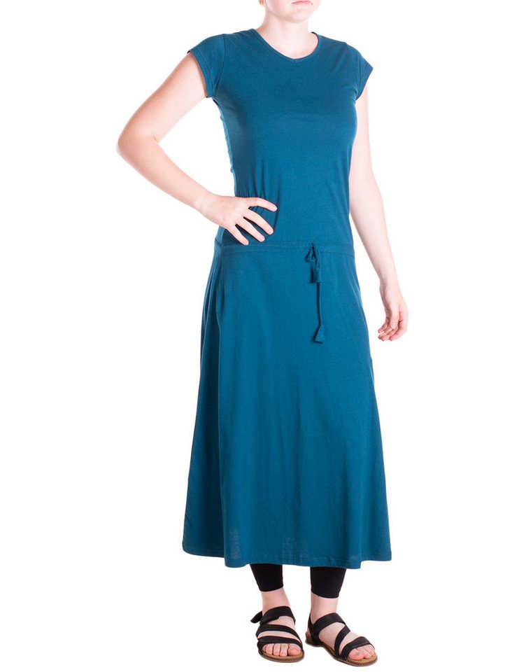 Vishes Maxikleid Langes einfaches Basis Sommerkleid aus Jersey mit Tunnelzug Alternative Bekleidung, Ethno, Hippie, Retro Style von Vishes
