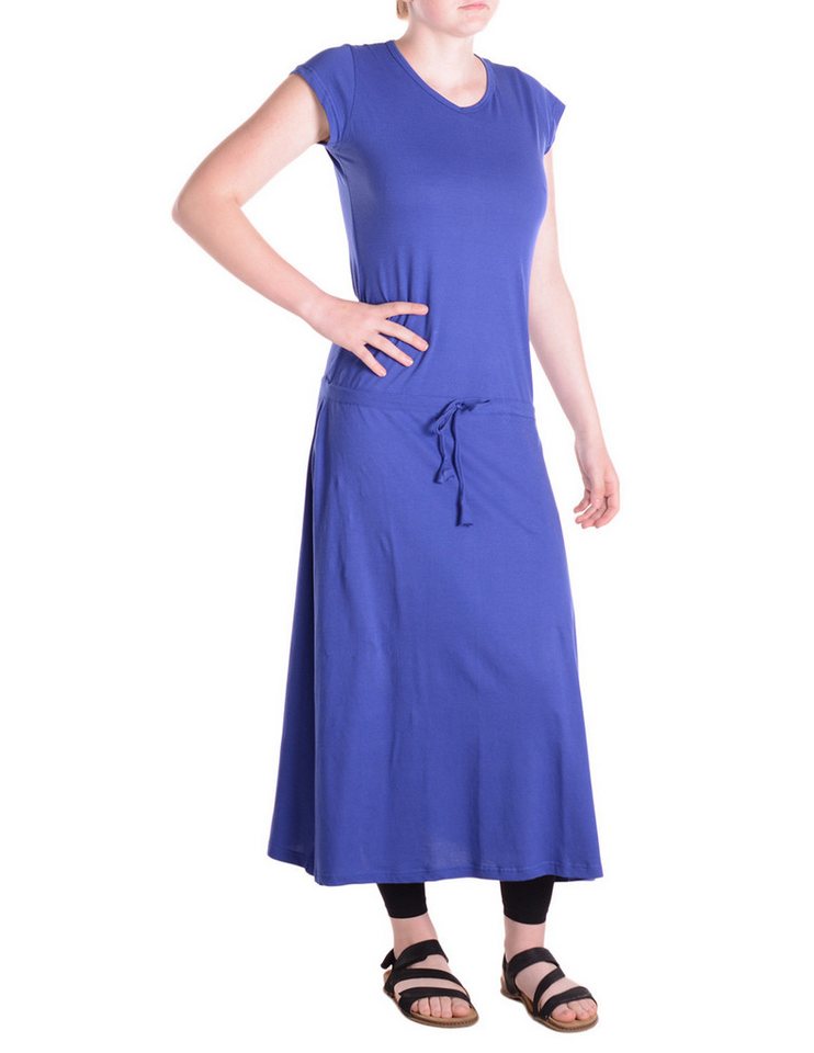 Vishes Maxikleid Langes einfaches Basis Sommerkleid aus Jersey mit Tunnelzug Alternative Bekleidung, Ethno, Hippie, Retro Style von Vishes