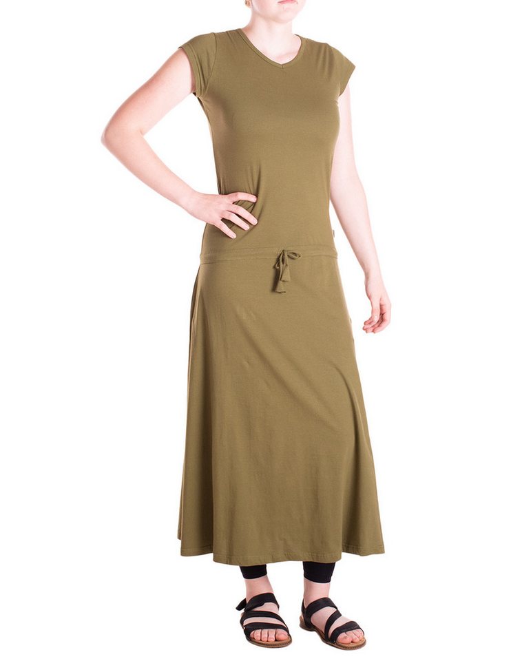 Vishes Maxikleid Langes einfaches Basis Sommerkleid aus Jersey mit Tunnelzug Alternative Bekleidung, Ethno, Hippie, Retro Style von Vishes