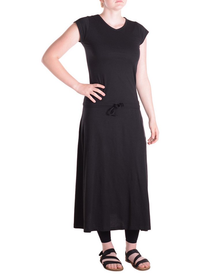 Vishes Maxikleid Langes einfaches Basis Sommerkleid aus Jersey mit Tunnelzug Alternative Bekleidung, Ethno, Hippie, Retro Style von Vishes