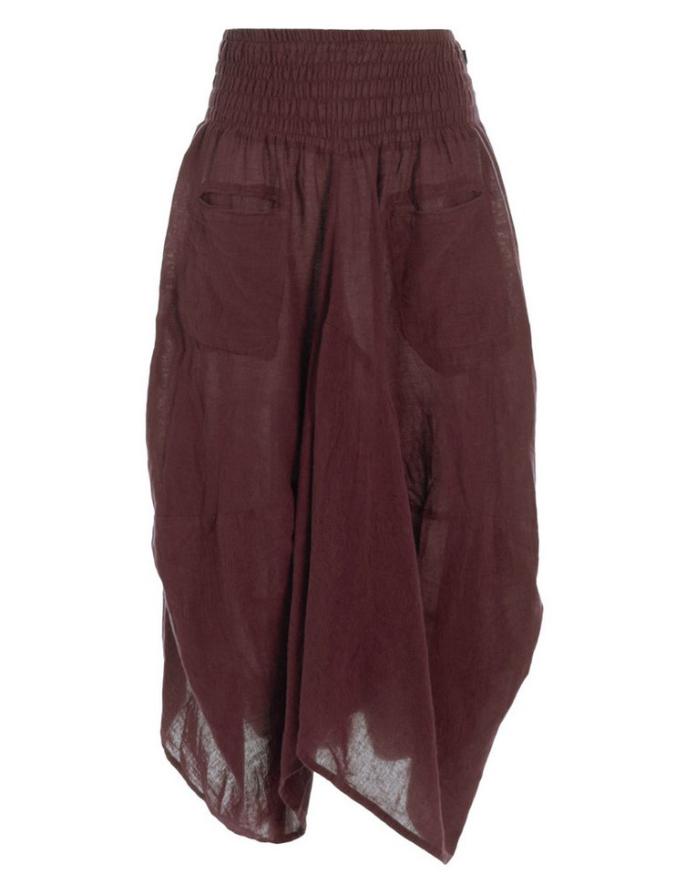 Vishes Maxirock Knöchel-Langer Luftiger Damen Sommer-Rock Einfarbig Sommerröcke Goa, Hippie, Boho Style von Vishes