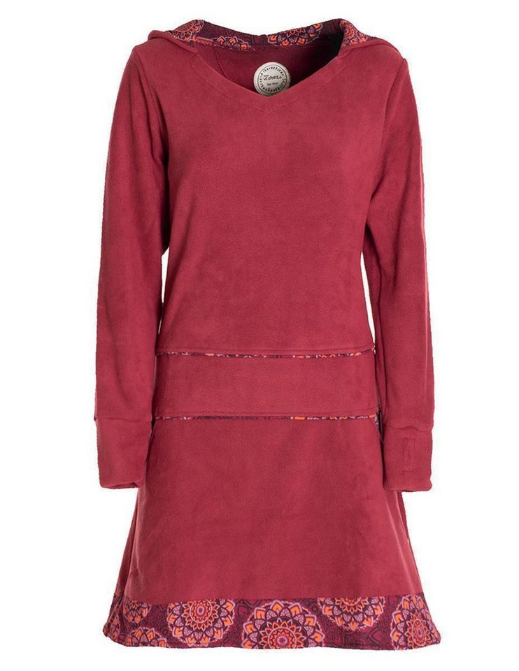 Vishes Midikleid Extra warmes Winterkleid Damen Pullover-Kleid Sweatkleid Eco-Fleece Elfen, Hippie, Goa Style von Vishes