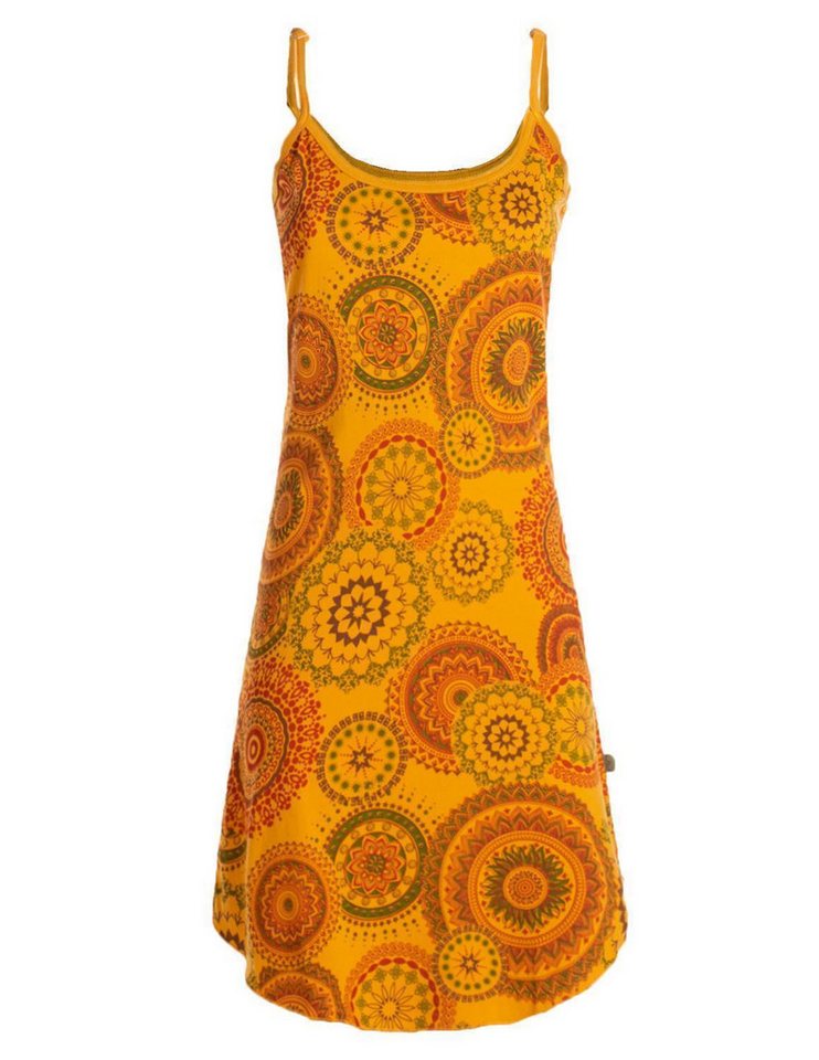 Vishes Minikleid Damen Sommer-Kleider Jersey-Kleid Mini-Kleid Spagettiträger-Kleid Goa, Guru, Hippie Style von Vishes
