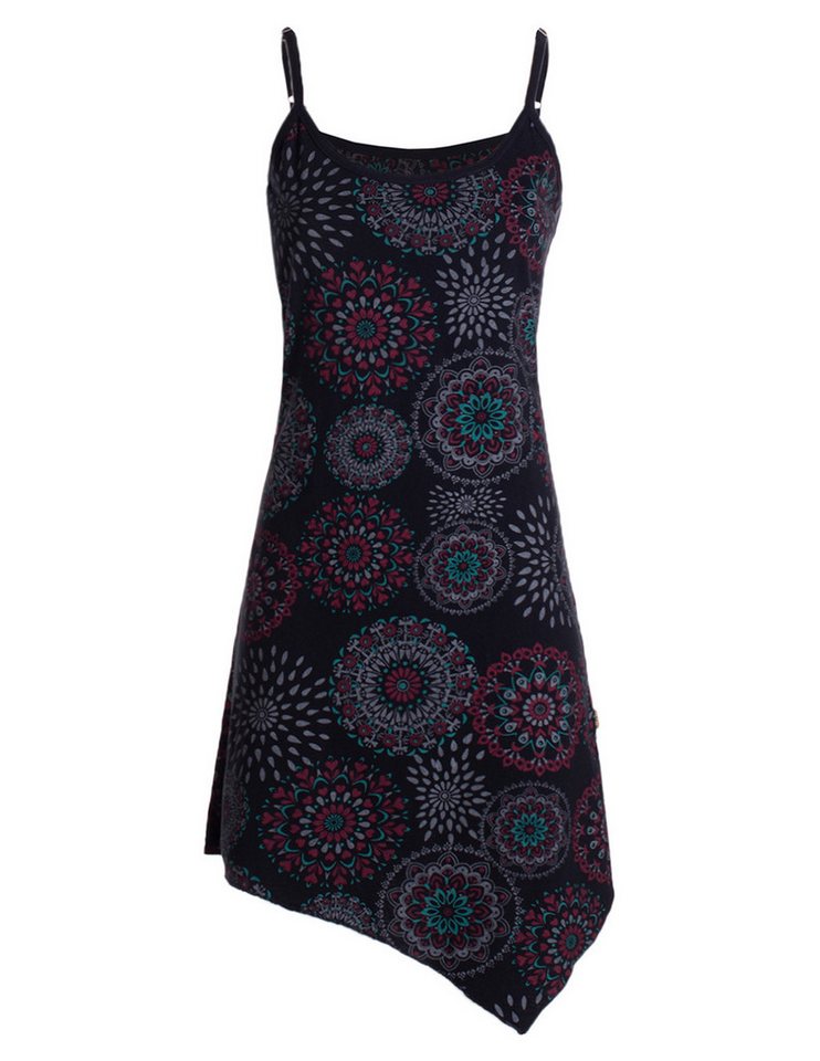 Vishes Minikleid Kurze Damen Sommer-Kleider Spagettiträger-Kleid Zipfel-Kleid Goa, Boho, Hippie Style von Vishes