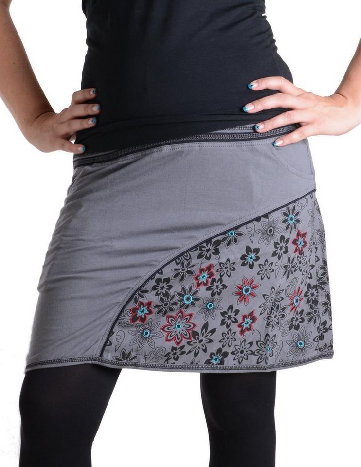 Vishes Minirock Bedruckter und bestickter Rock mit Blumen Cacheur, Ethno, Hippie, Goa, Boho Style von Vishes