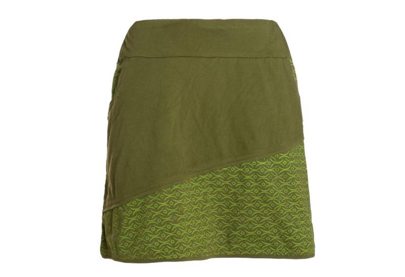 Vishes Minirock Damen A-Linie Rock Baumwolle uni einfacher Schnitt mit Taschen Alternative Bekleidung, Ethno, Hippie, Retro Style von Vishes