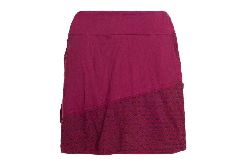 Vishes Minirock Damen A-Linie Rock Baumwolle uni einfacher Schnitt mit Taschen Alternative Bekleidung, Ethno, Hippie, Retro Style von Vishes