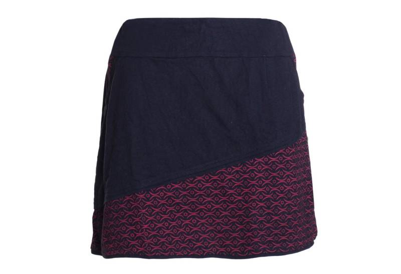 Vishes Minirock Damen A-Linie Rock Baumwolle uni einfacher Schnitt mit Taschen Alternative Bekleidung, Ethno, Hippie, Retro Style von Vishes