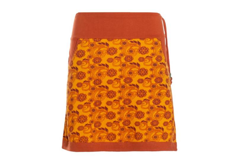 Vishes Minirock Damen Mini-Rock Baumwolle Blumen-Muster Drawstring-Bund mit Taschen Alternative Bekleidung, Ethno, Hippie, Retro Style von Vishes