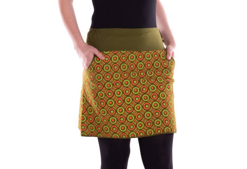 Vishes Minirock Damen Mini-Rock Baumwolle Kreise-Druck elastischer Bund mit Taschen Alternative Bekleidung, Ethno, Hippie, Retro Style Vishes Minirock Damen Mini-Rock Baumwolle Kreise-Druck elastischer Bund mit Taschen Alternative Bekleidung, Ethno, Hippie, Retro Style von Vishes