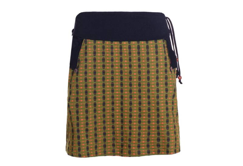 Vishes Minirock Damen Mini-Rock Baumwolle Punkte extrabreiter Bund mit Kordel-Zug Alternative Bekleidung, Ethno, Hippie, Retro Style von Vishes