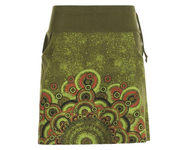 Vishes Minirock Kurzer Baumwoll-Rock Taschen-Rock Mini-Rock großes Mandala Hippie, Ethno, Boho Style von Vishes