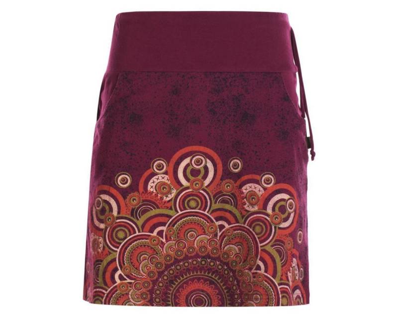 Vishes Minirock Kurzer Baumwoll-Rock Taschen-Rock Mini-Rock großes Mandala Hippie, Ethno, Boho Style von Vishes
