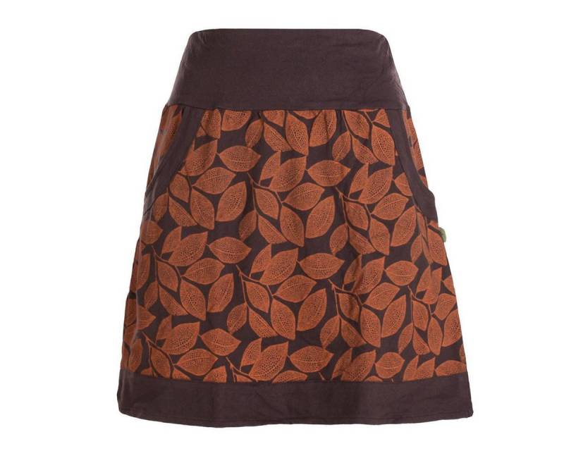 Vishes Minirock Kurzer Rock Damen Elfen Mini-Rock Blätter-Röcke florales Muster Hippie Style von Vishes